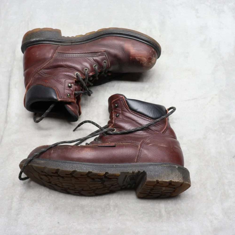 Red Wing Mens 11.5 Work Boots Brown Leather Steel Toe Utility USA Made 2406